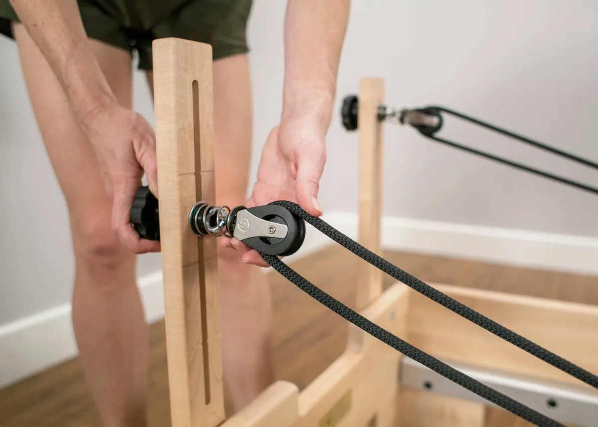 how to restring a pilates reformer