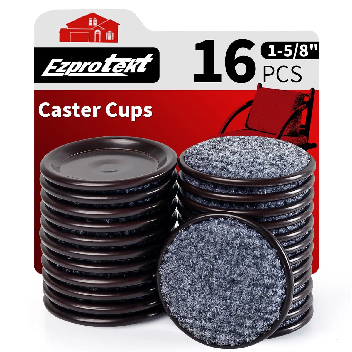 rubber equipment caster cups